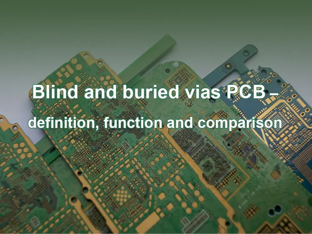 Blind and buried vias PCB – definition, function and comparison