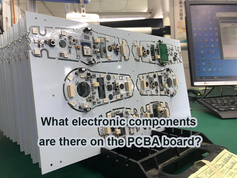 What electronic components are there on the PCBA board?