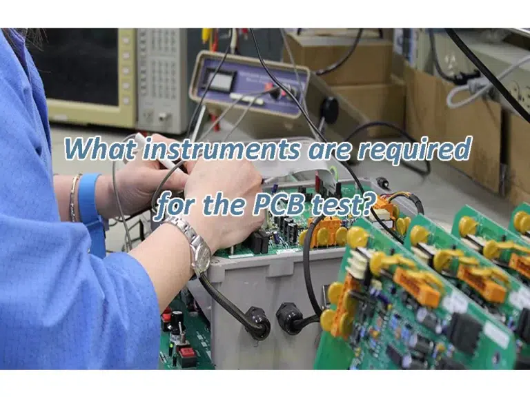 What instruments are required for the PCB test?
